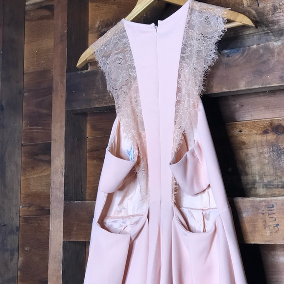 BCBGeneration Blush Pink HiLo Lace Dress - Picture 7 of 13